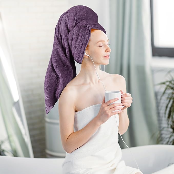 Utopia Towels 4 Pack Premium Extra Large Bath Towels Set, (30 x 60 Inches) 100% Ring Spun Cotton, Lightweight and Highly Absorbent Quick Drying Towels, Perfect for Daily Use (Plum)