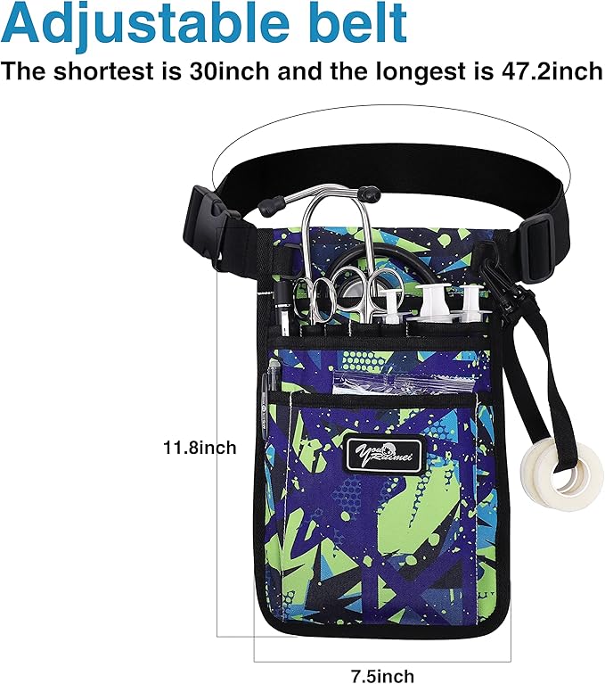 Nurse Fanny Pack for Work,Kit Practical Waist Bag for Nurses,Fanny Pack for Basics,Nurse Utility Belt Organizer Bag (M-Color23MC)