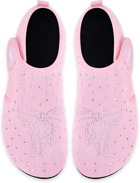 WateLves Water Shoes for Women Men Swim Beach Aqua Socks House Slippers Quick Dry Barefoot Travel Shoes with Adjustable Magic Tape for Pool Diving Boating Yoga