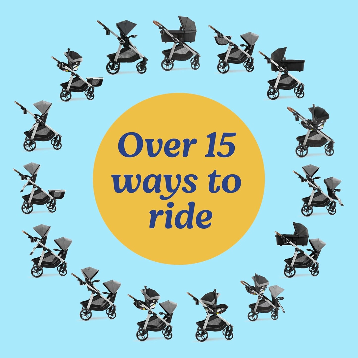 Graco Modes Nest2Grow Travel System, Ren with Expandable Double Stroller