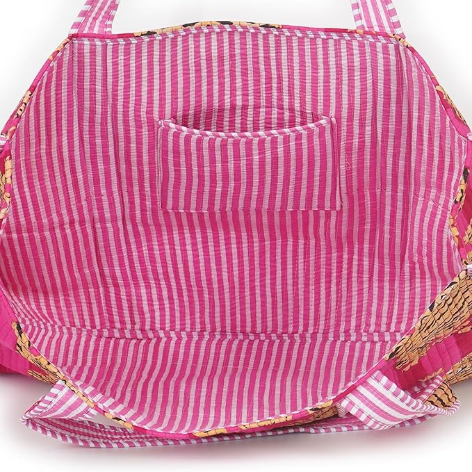 Marubhumi Women Lightweight Travel Bag Purse Cotton Shoulder Tote Bag For Shopping Grocery & Beach Bag