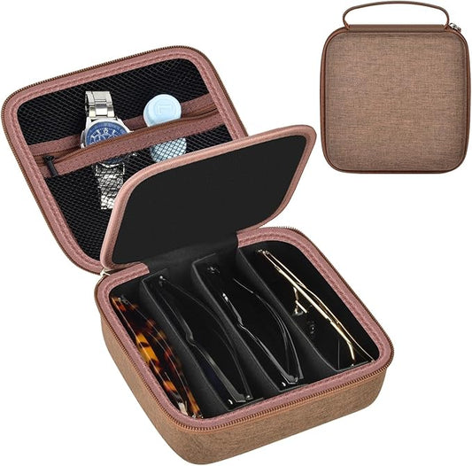 Travel Sunglass Organizer Case for Quay Polarized Sunglasses Men Women, Trendy Glasses Storage Box (Bag Only)
