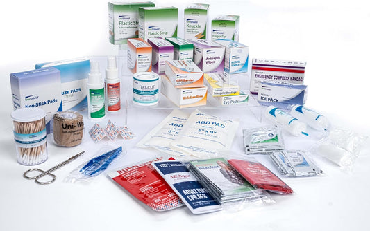 Class-A First Aid Refills Without Cabinet | Essential Supplies for Emergency Preparedness | Ensuring Long-Lasting Reliability | Exceeds OSHA/Ansi Z308.1 2015, Over 600 Pieces