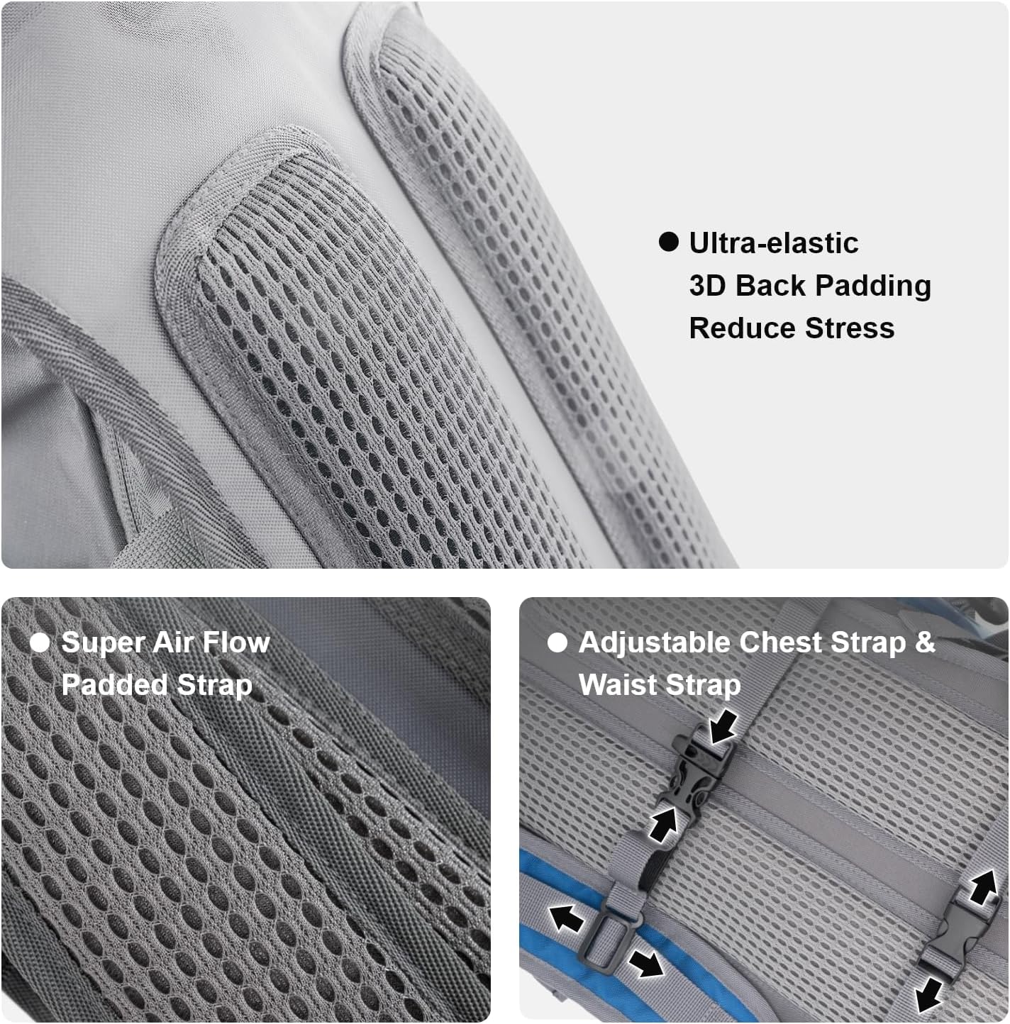 Everfun Hydration Backpack 18L with Water Bladder 2L/3L Hiking Water Backpack Women Men Hydration Pack Insulated Lightweight Day Hydropack with Storage for Hiking, Biking, Running, Festival