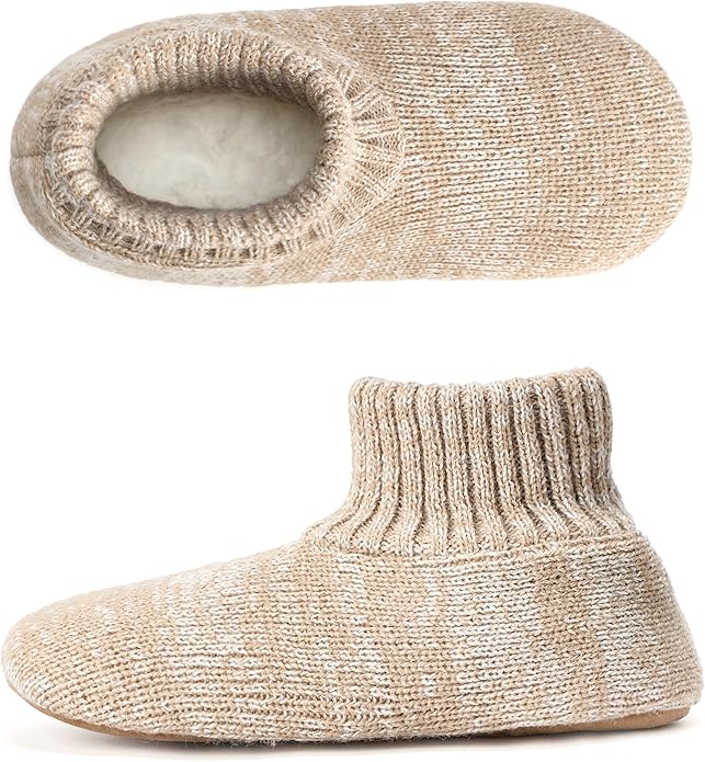 Cozylook Men's Slipper Socks with Grips, Fuzzy Indoor Slippers for Men, Soft Warm Winter Socks with Non-slip Soles