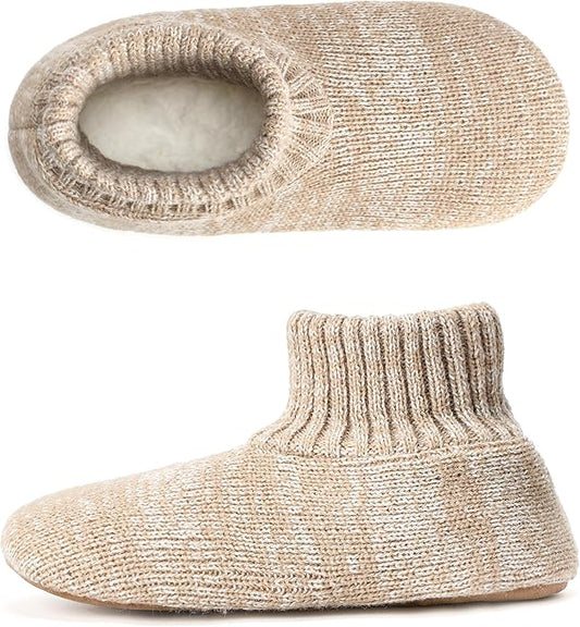 Cozylook Men's Slipper Socks with Grips, Fuzzy Indoor Slippers for Men, Soft Warm Winter Socks with Non-slip Soles