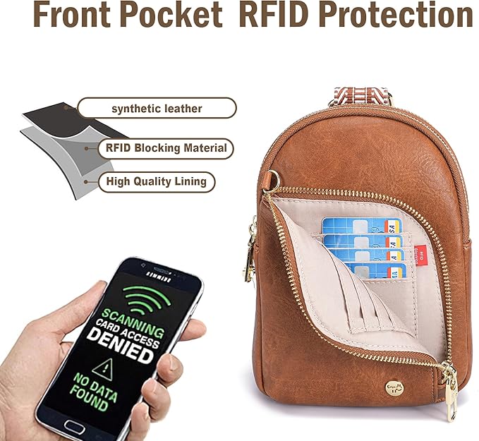 Haytijoe RFID Anti-Theft Sling Bag for Women, Small Crossbody Travel Purse with Locking Zippers, Lightweight Everyday Bag