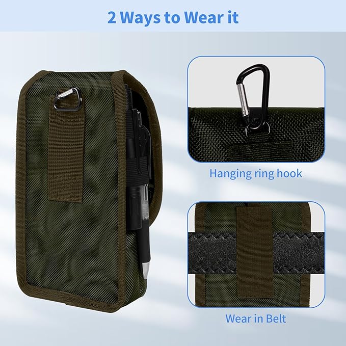KENOBEE Belt Tool Pouch, Multitool Organizer Electrician Holster Nylon Tactical Pocket Attachment Utility Sheath Bag Tradesman Pro Maintenance Tool Sleeve for EDC Gears Cellphone