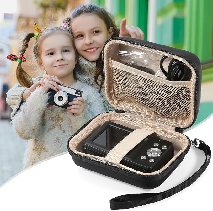 Camera Case for AbergBest 21 Mega Pixels 2.7" LCD Rechargeable HD/Kodak Pixpro/Canon PowerShot ELPH 180/190/Sony DSCW800/DSCW830 Cameras, Travel Carrying Protective Case for Digital Camera - Black