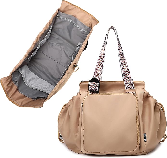 Everyday Bag Tote for Women, Spacious Diaper Bag with 16 Pockets, Durable Travel Bag, Sleek Work Shoulder Bag | 16 Pockets Org, Lay-Flat Design, 3-in-1 Versatility, Work & Travel Tote, Water-Resistant, Lightweight