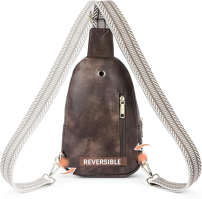 BOSTANTEN Small Sling Bag for Women Leather Crossbody Bags Fanny Pack Chest Bag for Travel