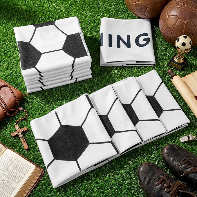 12 Pcs Bible Verse Soccer Cooling Towel I Can Do All Things for Neck and Face Microfiber Towel for Soccer Players Coach Family Friends Gifts Sport Supplies