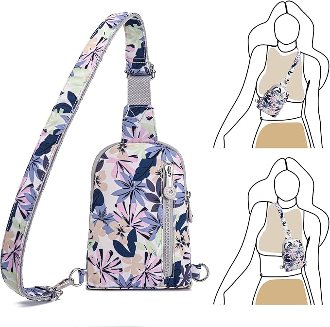 Haytijoe RFID Anti-Theft Sling Bag for Women, Small Crossbody Travel Purse with Locking Zippers, Lightweight Everyday Bag