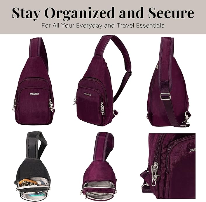 Baggallini womens Securtex Anti-theft Daytripper Sling