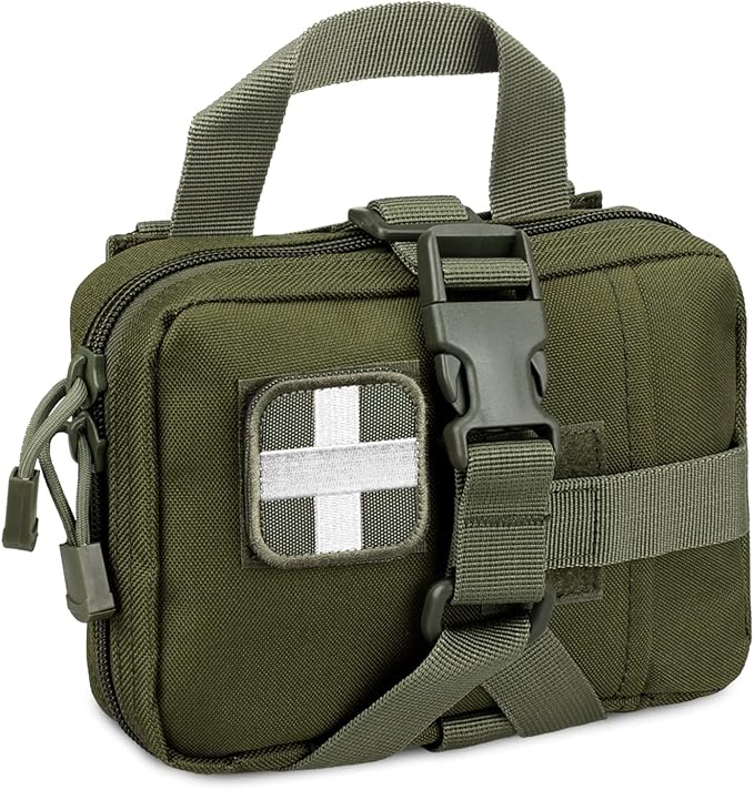 LIVANS Tactical IFAK Pouch, Rip Away Molle First Aid Bag Tear-Away Medical Pouch Emergency EMT Bag for Travel Outdoor Hiking(Pouch Only, First Aid Kits NOT Included)