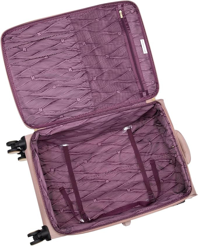 It Luggage Glimmering 32" Softside Checked 8 Wheel Expandable Spinner, Mink Gold