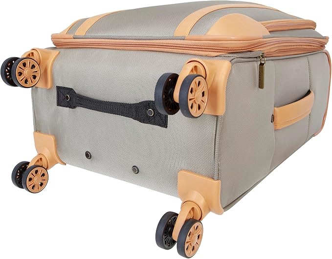 Dockers Seahorse Softside Expandable 8-Wheel Spinner Travel Carry On Luggage, 20-Inch, New British Khaki