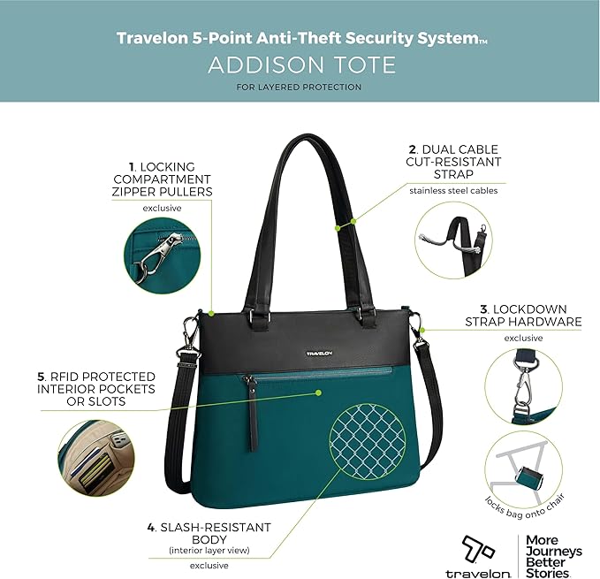 Travelon Anti-Theft Addison Tote Bag