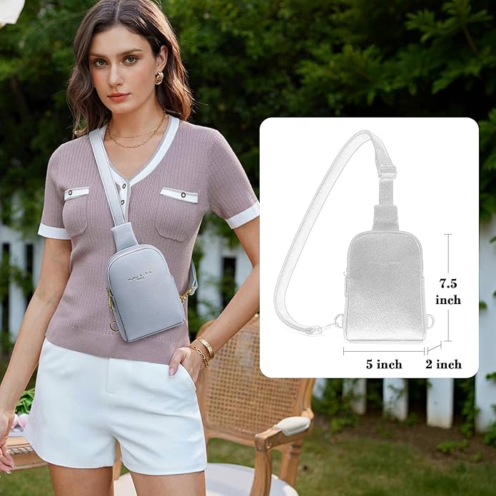 INICAT Small Sling Bag for Women Everyday & Travel Crossbody Bags Lightweight Cross Body Purses Vegan Leather