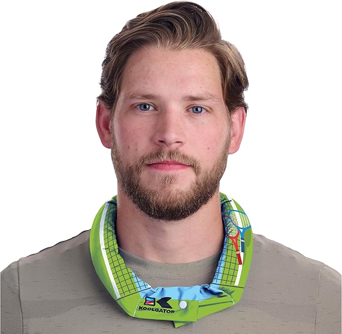 KOOLGATOR Evaporative Cooling Neck Wrap – Reusable Neck Cooler with Long Lasting Relief During Hot Weather Activities, Sports, & Outdoor Work, Tennis Court, 1 Pack
