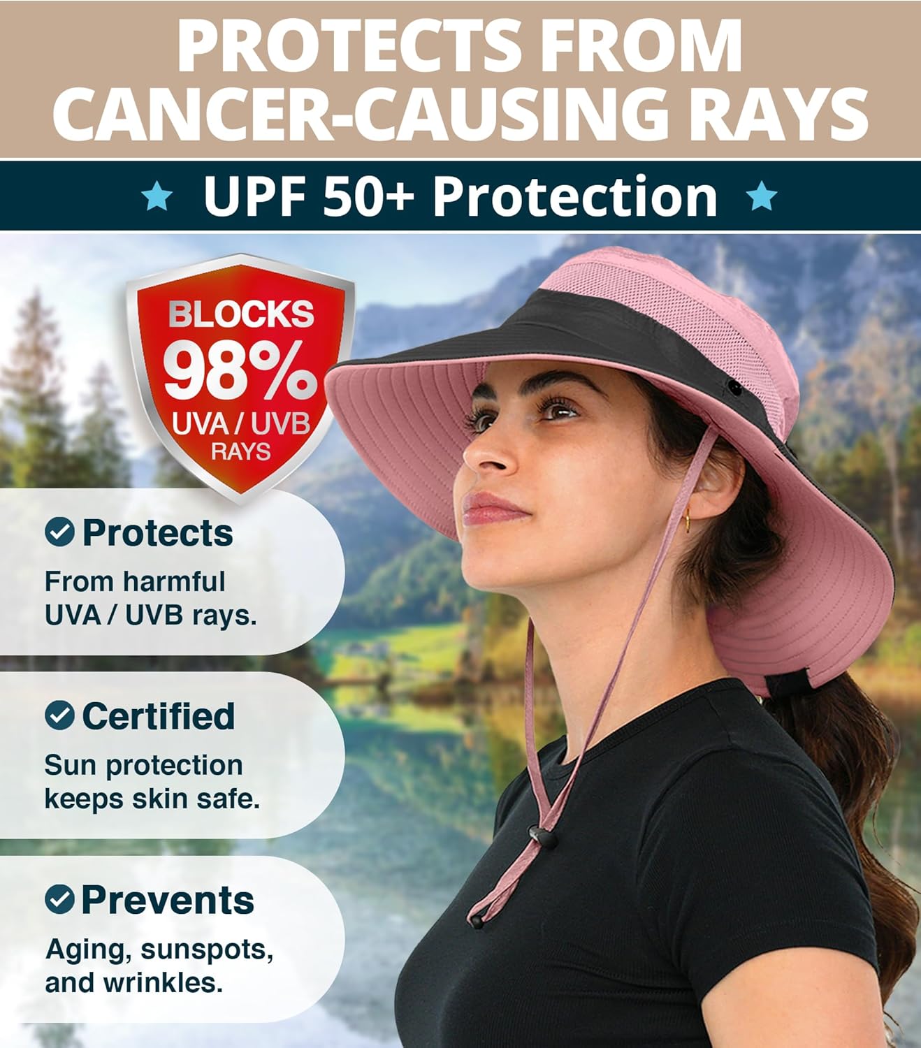 GearTOP Safari Sun Hat for Men and Sun Hats for Women UV Protection UPF 50+ Hiking, Gardening, Fishing