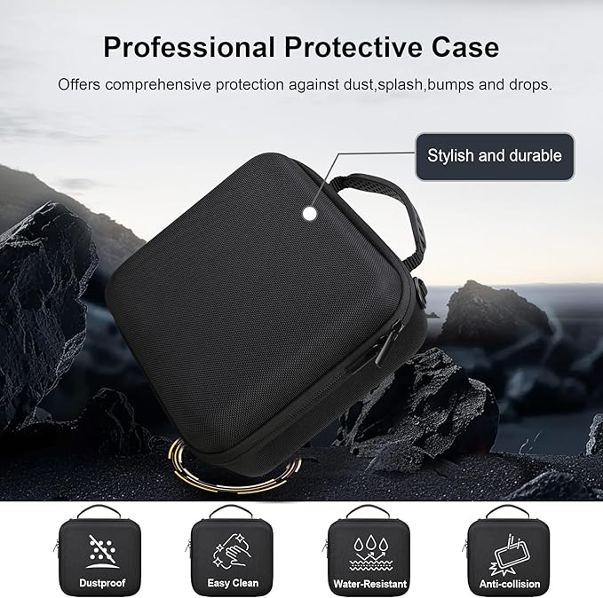 RAIALL Camera Case for Sony Alpha a6000/a6100/a6400/a6600/a6700/ Sony Alpha 7 II III IV/7R V/ZV-E10/ ZV-E10 II Mirrorless Digital Camera and Lens, Hard Travel Bag with a Shoulder Strap, Black