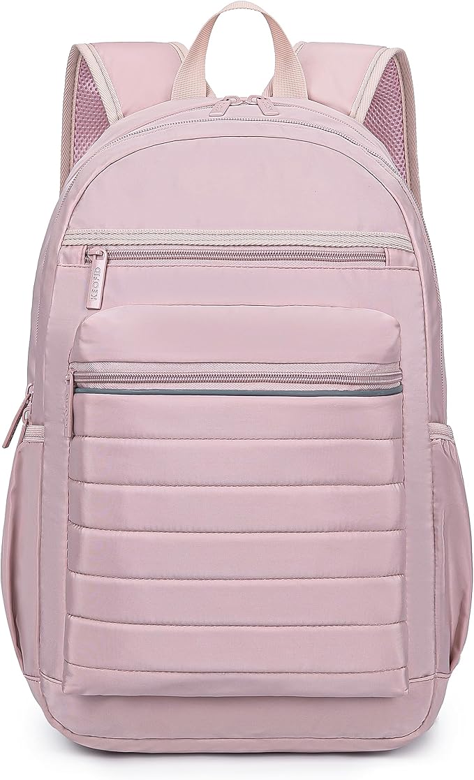 KEOFID Travel Backpack for Women, Womens Work Backpacks, Backpack Purse, Back pack for College Girls, Carry-On Travel Backpacks,Pink Bookbag (Light Pink)