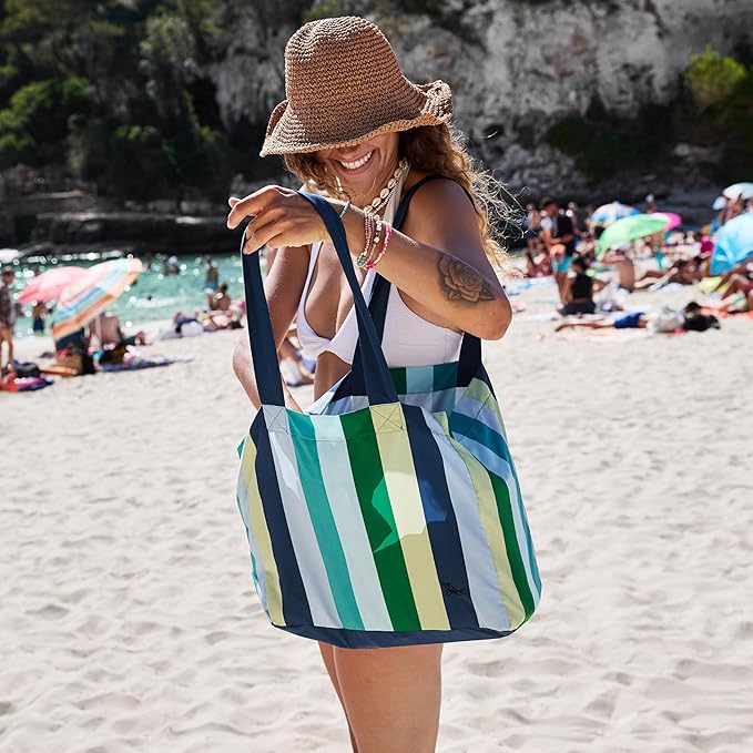 Dock & Bay Everyday Beach Tote Bag - Reusable Carrier Bag for Daily Use - Carries Up to 10kg - 100% Recycled Materials