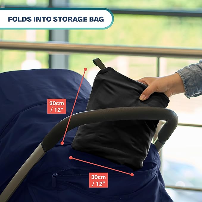 Bramble 45" Stroller Travel Bag for Airplane - Drawstring Closure, ID, Padded Adjustable Strap - Gate Check Stroller Bag for Airplane Travel essentials - Black