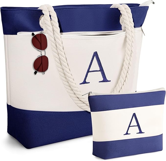 YOOLIFE Beach Bags for Women - Travel Canvas Beach Tote, Pool Waterproof Bag, Travel Essentials, Gifts for Women Birthday