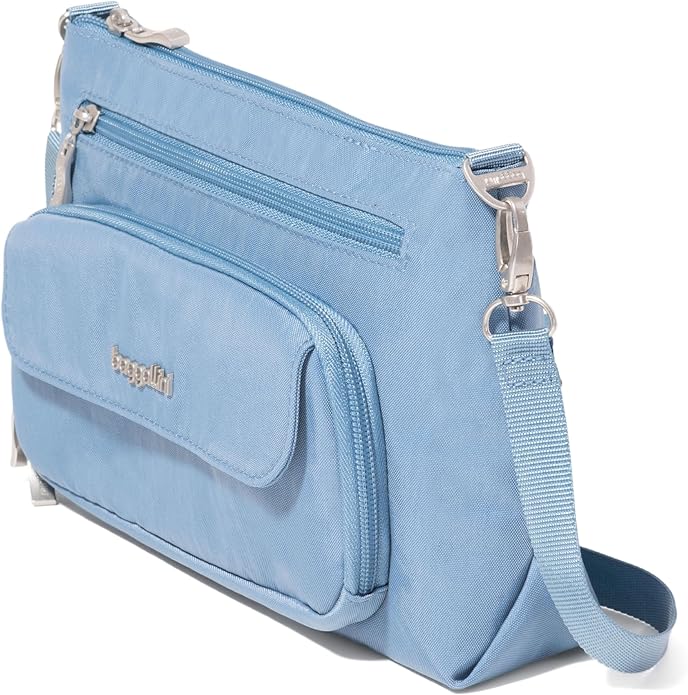 Baggallini Original Everyday 11x7.5 Crossbody Bags Rfid Protected Lightweight Nylon Zippered Travel Purse