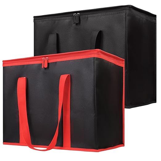 Bodaon Insulated Food Delivery Bag, X-Large Insulated Reusable Grocery Bags with Top, Cooler Bags for Travel/Camping, Catering Shopping Bag for Groceries, Thermal Bags for Cold and Hot Food