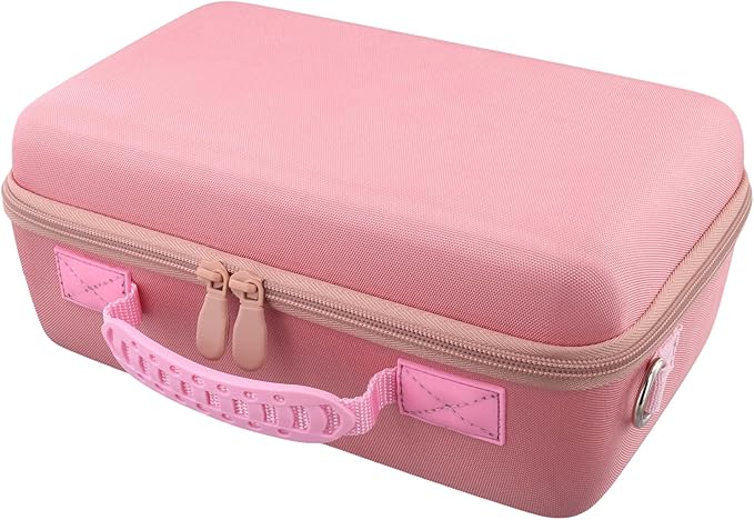 Camera Case Compatible with Canon EOS Rebel T7 / T100 / R50 / R100 / R5 / R6 Mark II / 90D DSLR Camera with 18-55mm Lens,Sony,Nikon DSLR Camera Protective Case with Shoulder Strap (Pink Case)