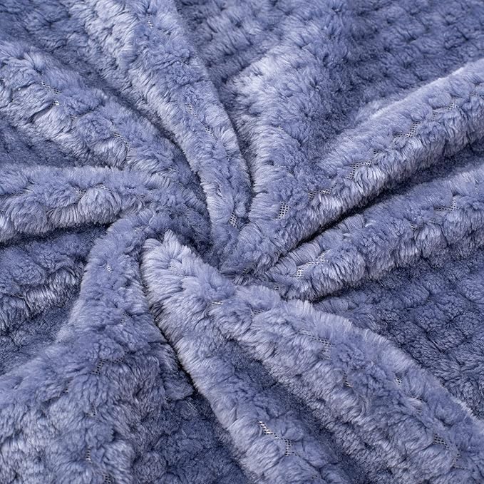 Fuzzy Blanket or Fluffy Blanket for Baby Girl or boy, Soft Warm Cozy Coral Fleece Toddler, Infant or Newborn Receiving Blanket for Crib, Stroller, Travel, Decorative (40”×60”, Pearl Blue)