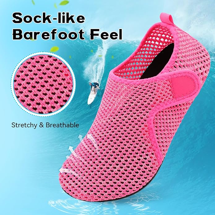 Scurtain Barefoot Water Shoes for Women Men Beach Swim Aqua Socks Summer Quick-Dry Sandals Slippers