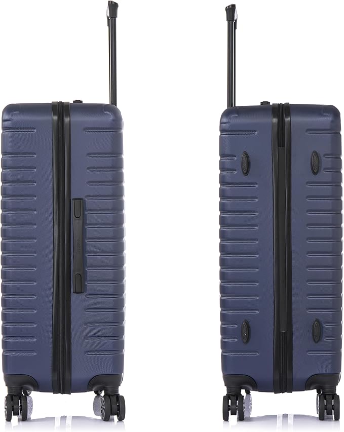 InUSA DEEP Luggage with GEL Handle | Spacious Traveling Suitcases, Travel Suitcase with Dual Spinner Wheels and Studs | 28 Inch Large Hardside Luggage | Blue
