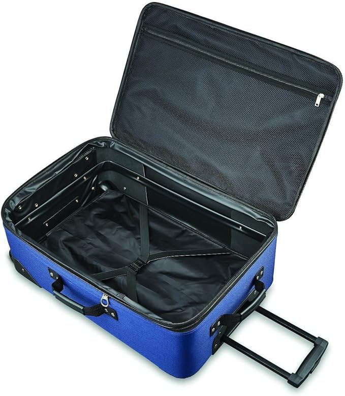 American Tourister Fieldbrook XLT Softside Upright Luggage, Navy, 3-Piece Set (BB/21/25)