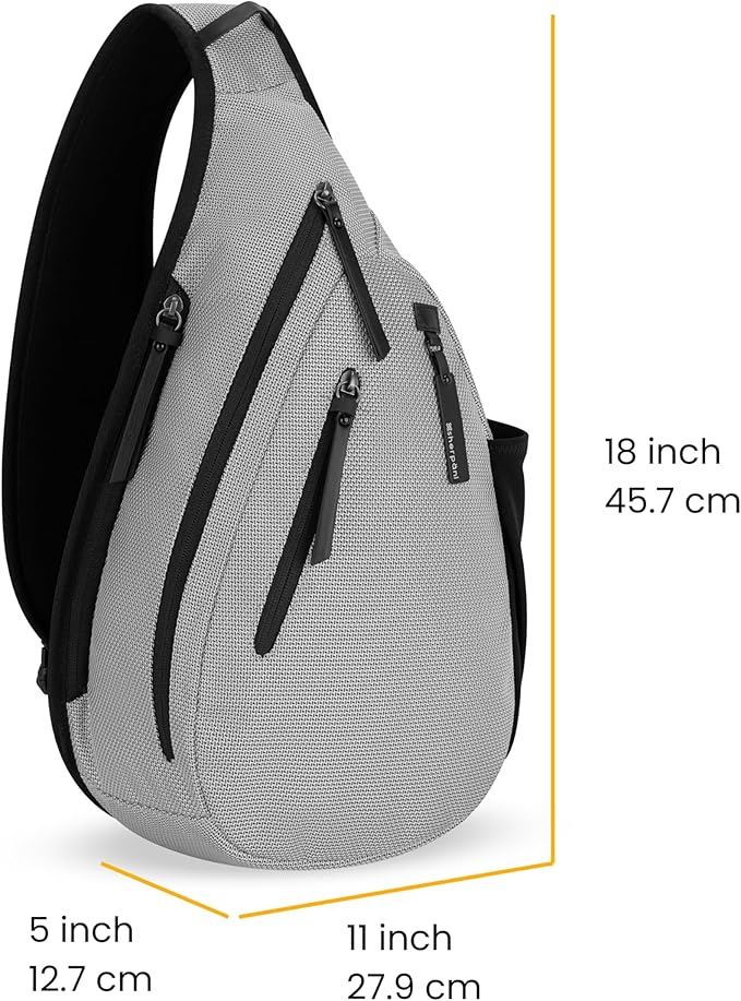 Sherpani Esprit, Anti Theft Sling Bag, Sling Backpack, 10L Travel Bag, Crossbody Backpack, Travel Gift for Women, Fits 10 Inch Tablet (Sterling)