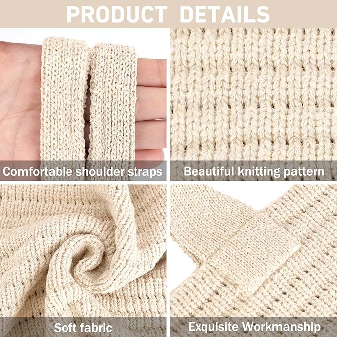 hatisan Crochet Bags for Women - Summer Beach Tote, Aesthetic Hippie Knit Bag
