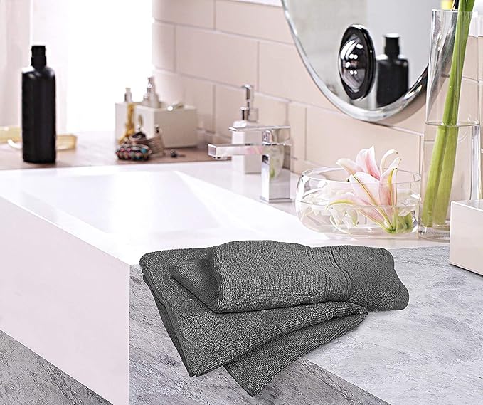 Utopia Towels 72 Pack Premium Hand Towels Set, 16 by 28 inches, 100% Ring Spun Cotton, Ultra Soft and Highly Absorbent 600GSM Towels for Bathroom, Gym, Shower, Hotel, and Spa, Grey