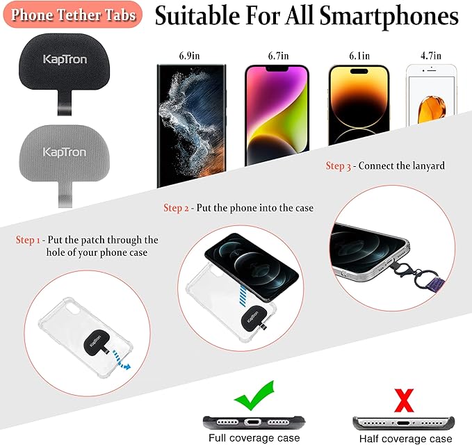Kaptron Cruise Lanyard For Ship Cards: 2 Pack Adjustable Lanyard with Badge Reel Waterproof ID Holder & Phone Tether Tab