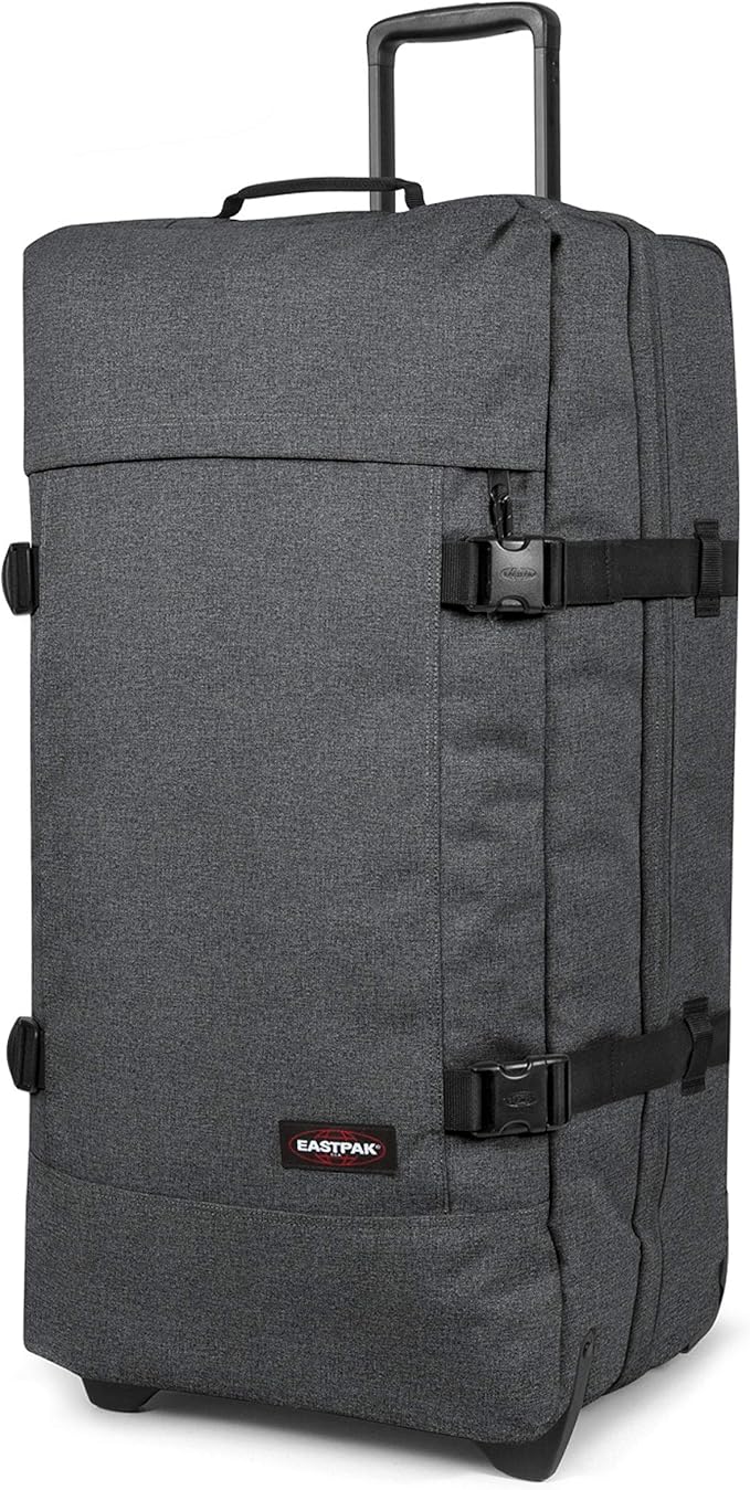 Eastpak Tranverz L – 121L Large Wheeled Luggage with Dual Compartments, TSA Lock, Compression Straps & Smooth-Wheeling System, Black Denim