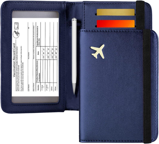 ZOPPEN Passport Holder Wallet, Passport Cover Travel Wallet Women Travel Essentials Accessories Document Organizer Travel Must Haves Rfid Blocking Cover Case for Women and Men, Blue