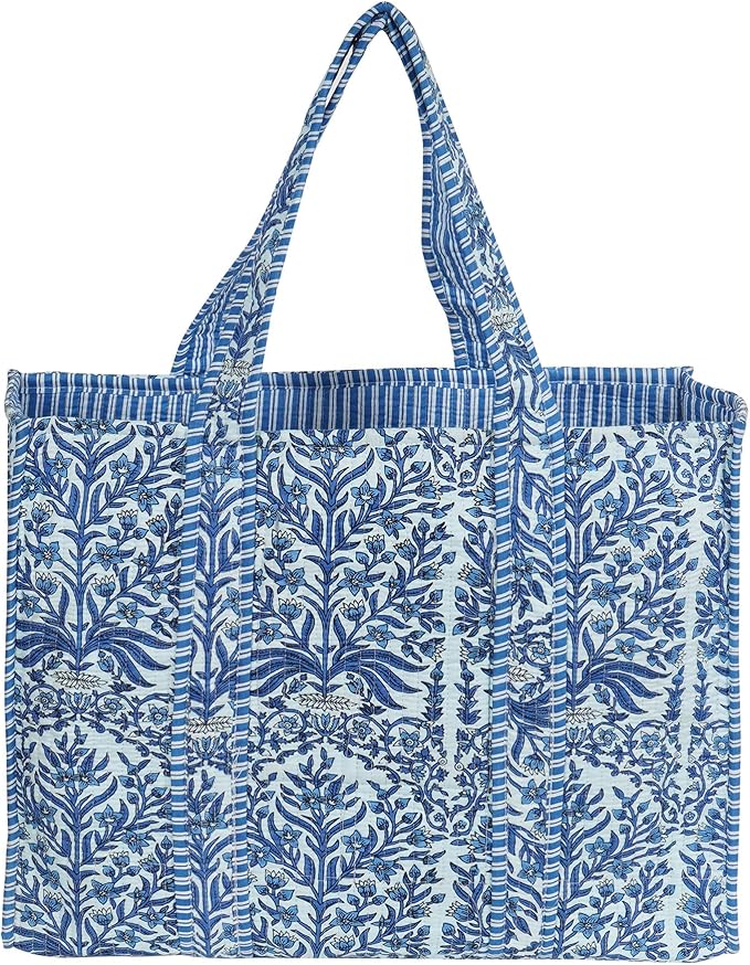 Marubhumi Women Lightweight Travel Bag Purse Cotton Shoulder Tote Bag For Shopping Grocery & Beach Bag