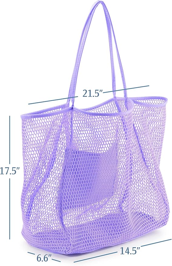 HOXIS Mesh Beach Tote Womens Shoulder Handbag