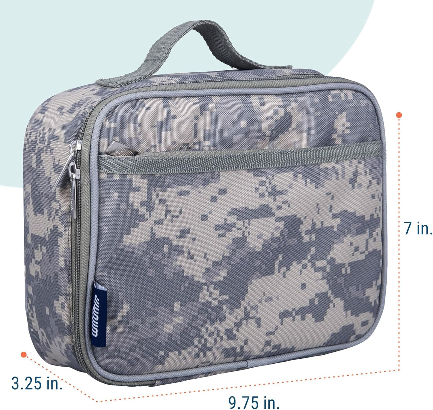 Wildkin Kids Insulated Lunch Box – Durable and Reusable for School & Travel - Digital Camo