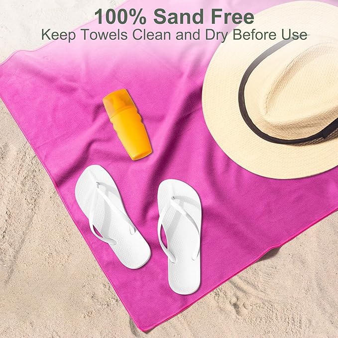 Camping Towel,2 Pack Microfiber Travel Sports Towel,Quick Dry-Super Absorbent-Ultra Compact-Ultra Soft-Lightweight.Suitable for Gym,Yoga,Trip,Beach,Shower,Backpacking,Pool(Deep Purple)