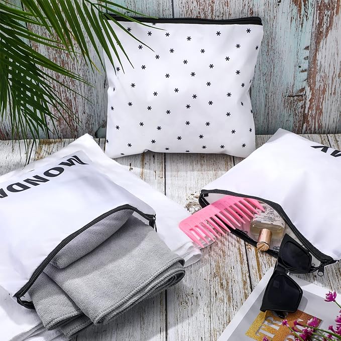 Oudain Packing Cubes Kids and Baby Travel Organizer Pouches Suitcases and Luggage Travel Accessories for Boys and Girls Summer Camp, Cruise, and Family Vacations, Days of Week
