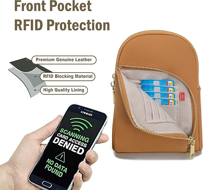 Haytijoe RFID Anti-Theft Sling Bag for Women, Small Crossbody Travel Purse with Locking Zippers, Lightweight Everyday Bag
