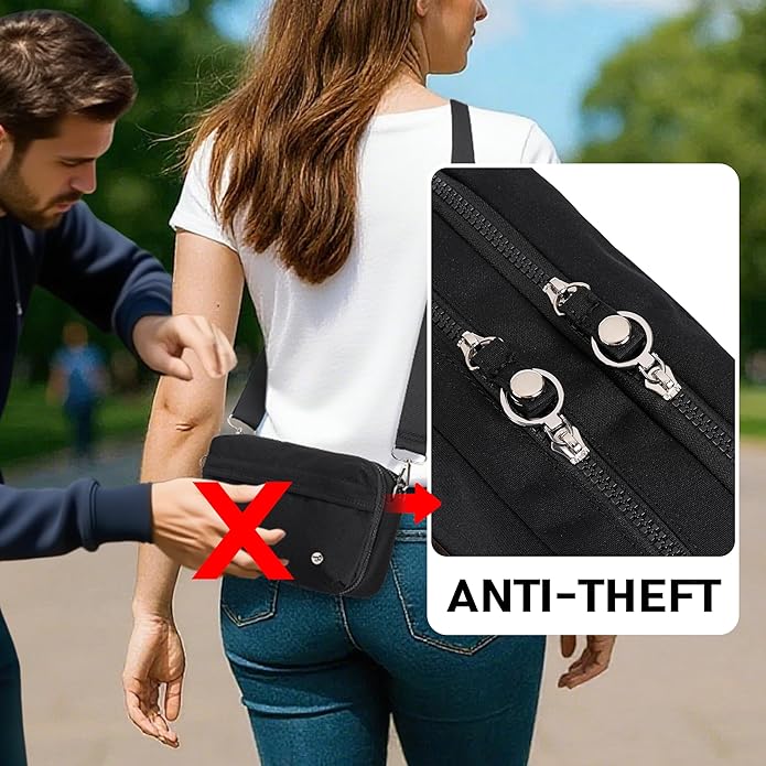 NEICOA Anti Theft Crossbody Bags for Women Nylon Small Travel Purse RFID Sling Shoulder Bag for Vacation Essentials